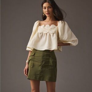 Anthropologie Lace Babydoll Top